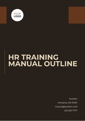 Free HR Training Manual Outline Template to Edit Online