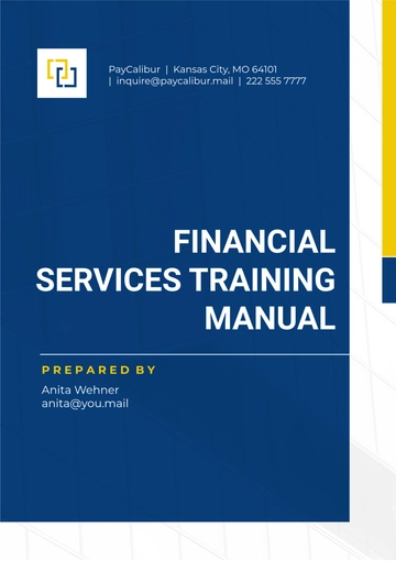 Free Financial Services Training Manual Template to Edit Online