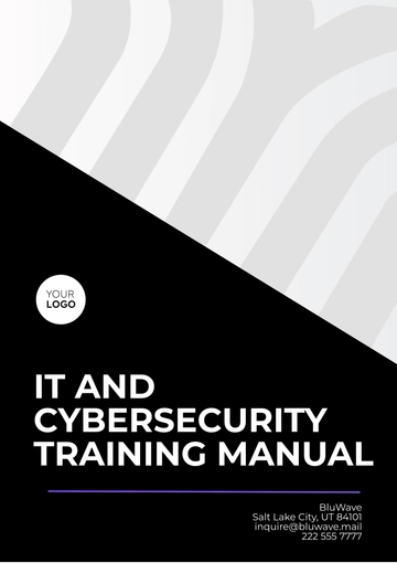 Free IT and Cybersecurity Training Manual Template to Edit Online