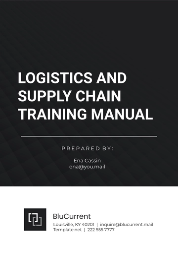 Free Logistics and Supply Chain Training Manual Template to Edit Online