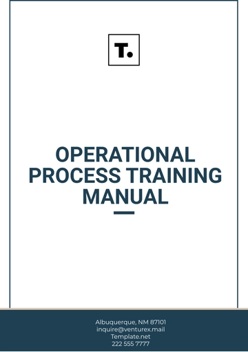 Free Operational Process Training Manual Template to Edit Online