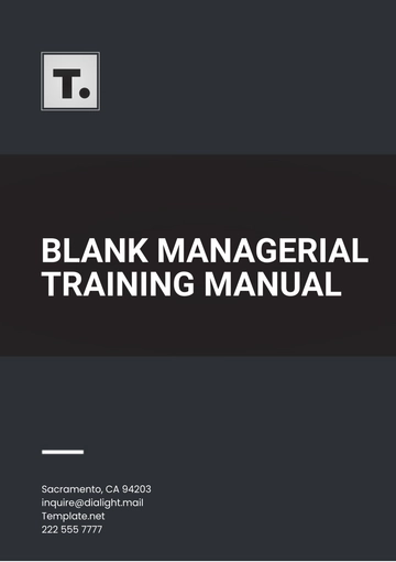 Free Blank Managerial Training Manual Template to Edit Online