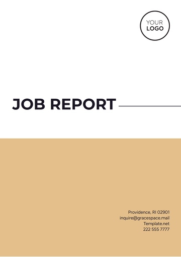 Free Job Report Template to Edit Online