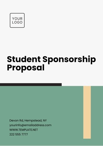 Free Student Sponsorship Proposal Template to Edit Online