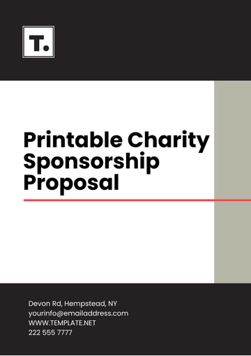 Free Printable Charity Sponsorship Proposal Template to Edit Online