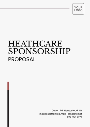 Free Healthcare Sponsorship Proposal Template to Edit Online