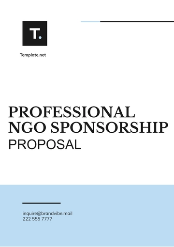 Free Professional NGO Sponsorship Proposal Template to Edit Online