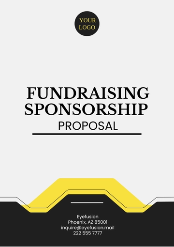 Free Fundraising Sponsorship Proposal Template to Edit Online