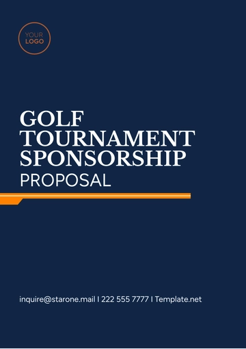 Free Golf Tournament Sponsorship Proposal Template to Edit Online