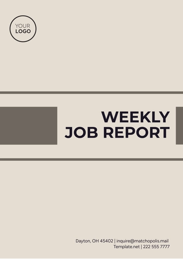 Free Weekly Job Report Template to Edit Online