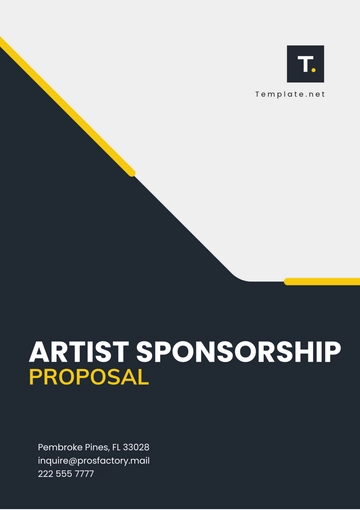 Free Artist Sponsorship Proposal Template to Edit Online