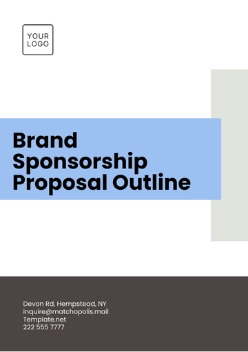 Free Brand Sponsorship Proposal Outline Template to Edit Online