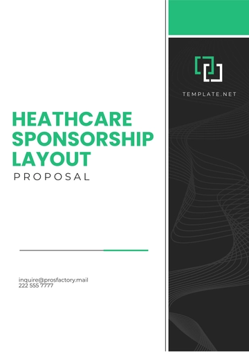 Free Healthcare Sponsorship Layout Proposal Template to Edit Online