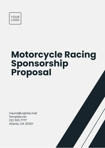 Free Motorcycle Racing Sponsorship Proposal Template to Edit Online