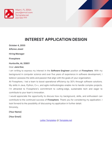 Free Interest Application Design Template to Edit Online