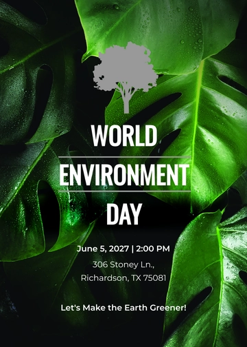 Free World Environment Day Invitation Template to Edit Online