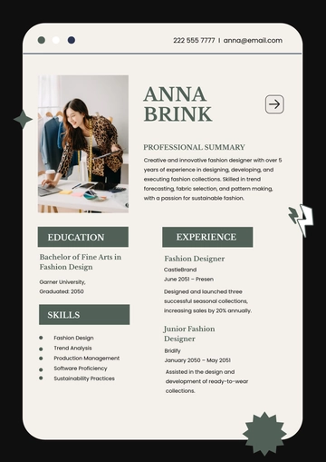 Free Modern One Page Resume Template to Edit Online