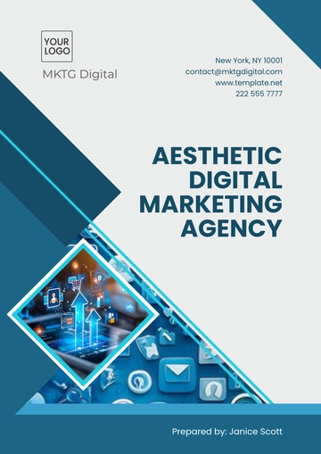 Free Aesthetic Digital Marketing Agency Cover Page Template to Edit Online
