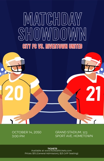 Free Football Poster Template to Edit Online