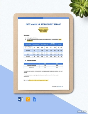 Sample HR Recruitment Report Template