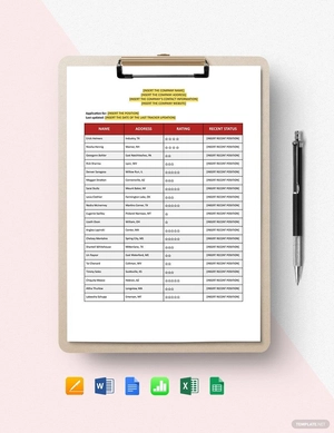 Candidate Screening Tracker Template