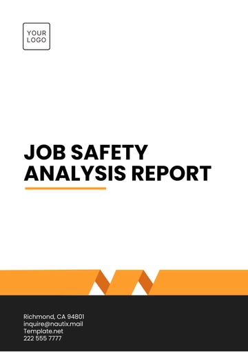 Free Job Safety Analysis Report Template to Edit Online