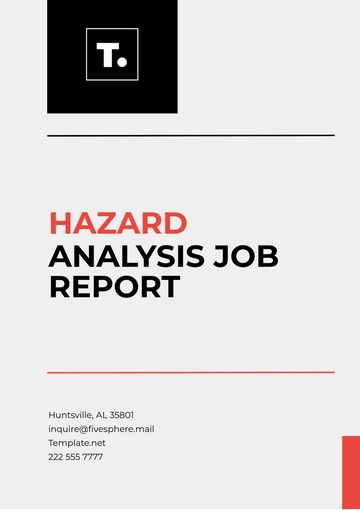 Free Hazard Analysis Job Report Template to Edit Online