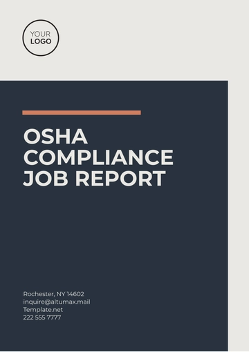Free OSHA Compliance Job Report Template to Edit Online