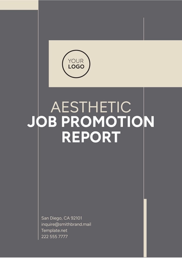 Free Aesthetic Job Promotion Report Template to Edit Online