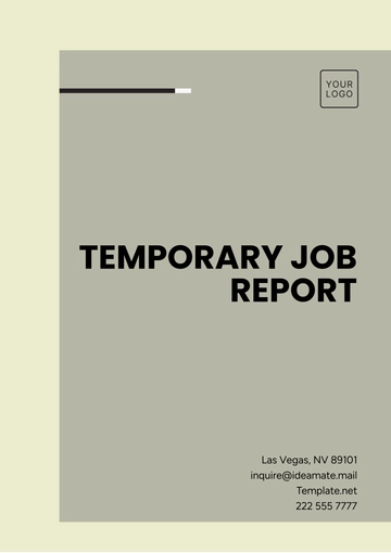 Free Temporary Job Report Template to Edit Online