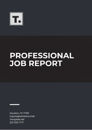 Free Professional Job Report Template to Edit Online