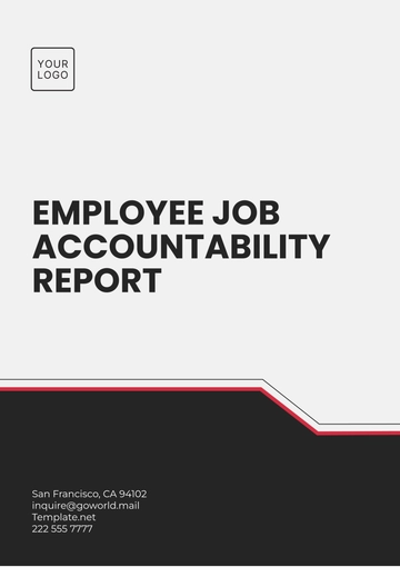 Free Employee Job Accountability Report Template to Edit Online