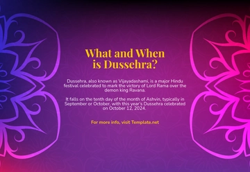 Free What and When is Dussehra? Template to Edit Online