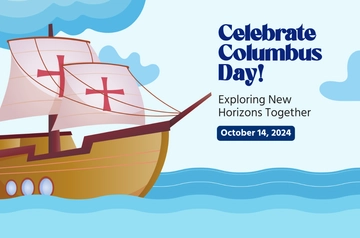 Free Columbus Day Banner Template to Edit Online