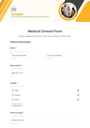 Free Medical Consent Form Template to Edit Online