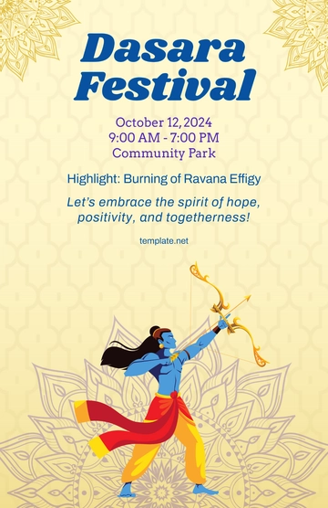 Free Dasara Festival Template to Edit Online
