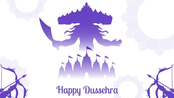 Free White Dussehra Background Template to Edit Online