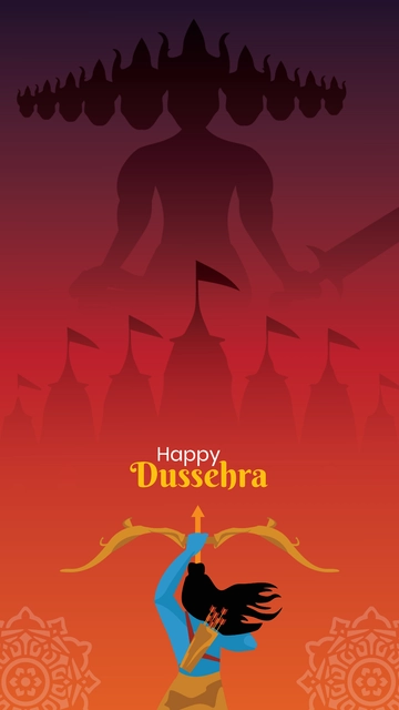 Free Happy Dussehra Wallpaper Template to Edit Online