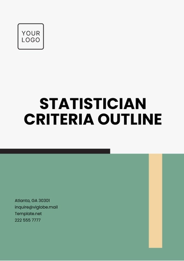 Free Statistician Criteria Outline Template to Edit Online