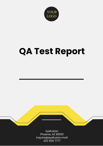 Free QA Test Report Template to Edit Online