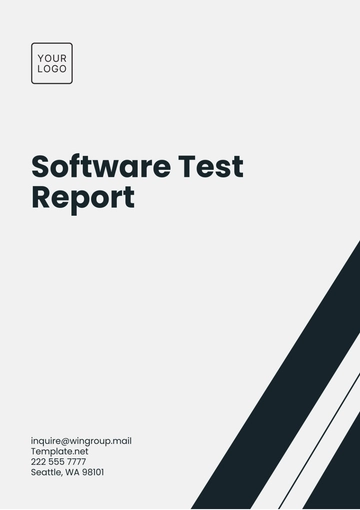 Free Software Test Report Template to Edit Online