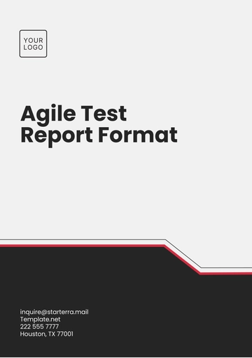 Free Agile Test Report Format Template to Edit Online