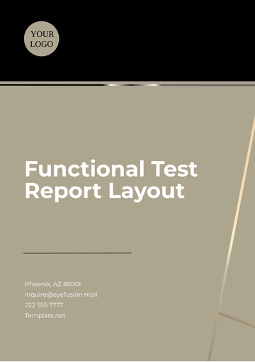 Free Functional Test Report Layout Template to Edit Online