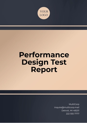 Free Performance Design Test Report Template to Edit Online
