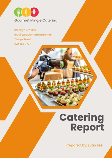 Free Catering Report Template to Edit Online