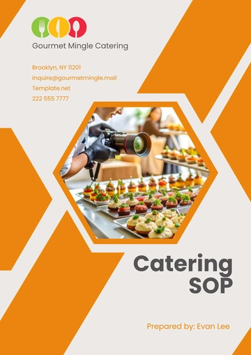 Free Catering SOP Template to Edit Online