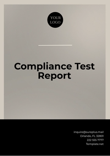 Free Compliance Test Report Template to Edit Online