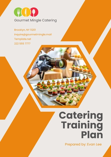 Free Catering Training Plan Template to Edit Online