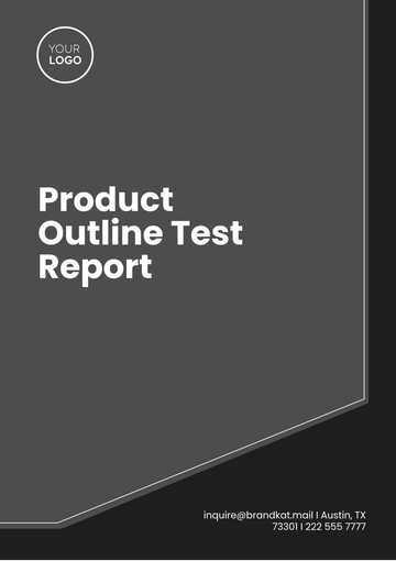 Free Product Outline Test Report Template to Edit Online