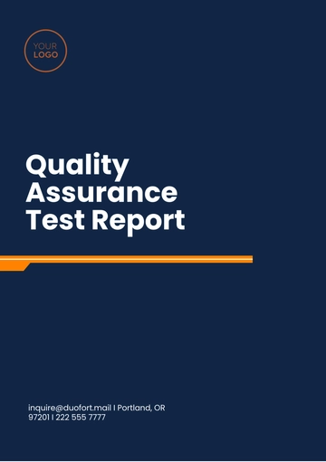 Free Quality Assurance Test Report Template to Edit Online